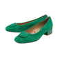 Lotus Valentina GREEN Suede Leather Low Heel Occasion Shoe ULS624