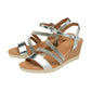 Lotus Wedge Sandal Goldie SILVER ULP275