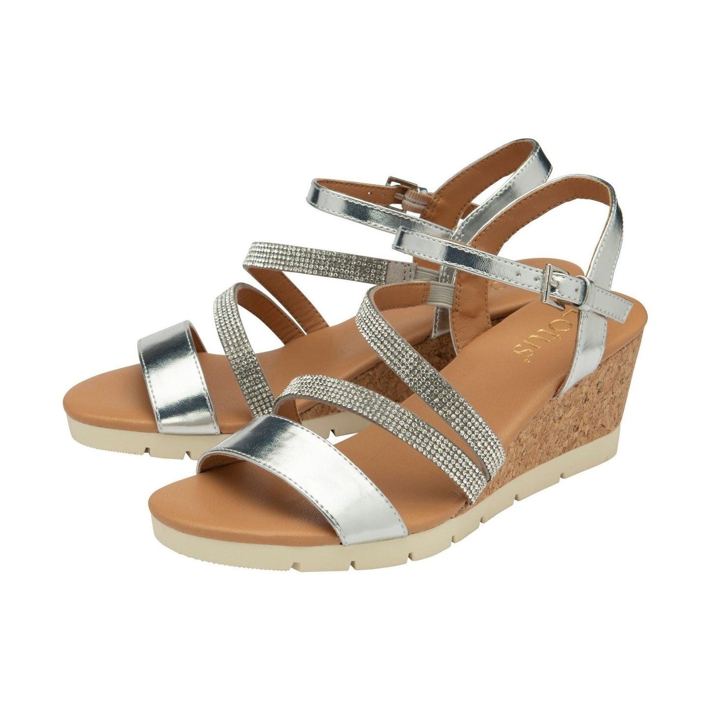 Lotus Wedge Sandal Goldie SILVER ULP275