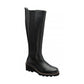 Lotus Wrenley BLACK Soft Leather Wedge Long Boot