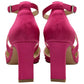 Lotus Leona FUSCHIA Diamonte Bar Shoe ULS425