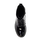 Lunar Alexis BLACK Patent Lace Up Boot With Inside Zip