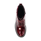 Lunar Alexis BURGUNDY PATENT Lace Up Boot With Inside Zip