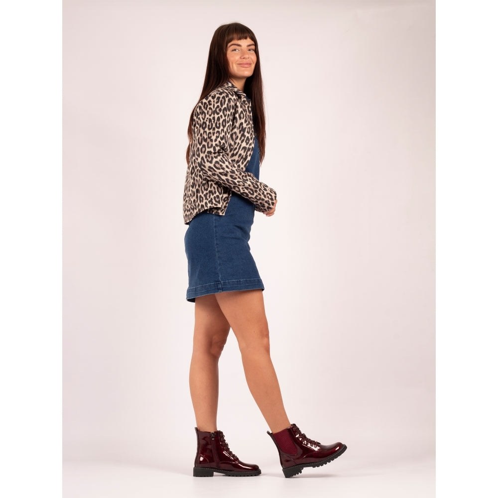 Lunar Alexis BURGUNDY PATENT Lace Up Boot With Inside Zip