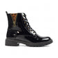 Lunar Ankle Boot Nevada GLW006 BLACK Patent with lace and zip