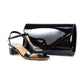 Lunar Blaze Handbag BLACK Patent Clutch / Shoulder Bag ZLH950