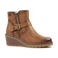 Lunar Cruz TAN Wedge Ankle Boot
