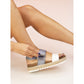 Lunar Deanna WHITE / Grey Wedge Sandal JLH356GR