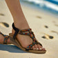 Lunar Epsom BLACK Wedge Sandal JLH478