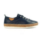 Lunar Evie NAVY Soft Leather Slip On Plimsol Style Shoe FLE050