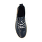 Lunar Evie NAVY Soft Leather Slip On Plimsol Style Shoe FLE050