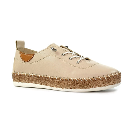 Lunar Evie Soft Leather Slip On Shoes FLE050CR CREAM