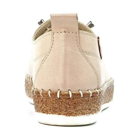 Lunar Evie Soft Leather Slip On Shoes FLE050CR CREAM