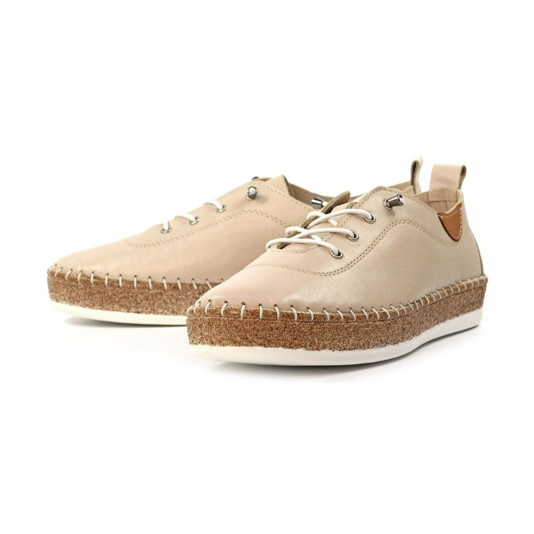 Lunar Evie Soft Leather Slip On Shoes FLE050CR CREAM