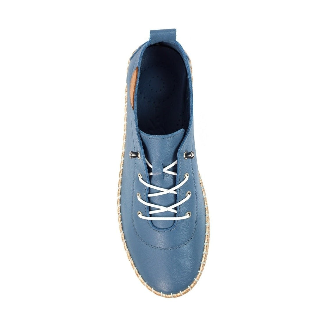Lunar Evie Soft Leather Slip On Shoes FLE050MB MID BLUE