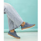 Lunar Evie Soft Leather Slip On Shoes FLE050MB MID BLUE