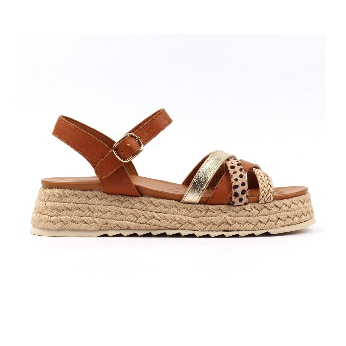 Lunar Flick TAN Espadrille Wedge Sandal JLH602TN