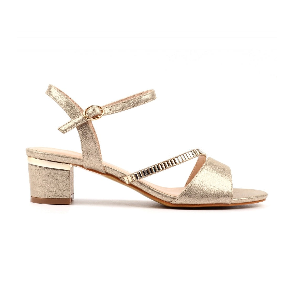 Lunar Jen GOLD Block Heel Sandal JLH585GD