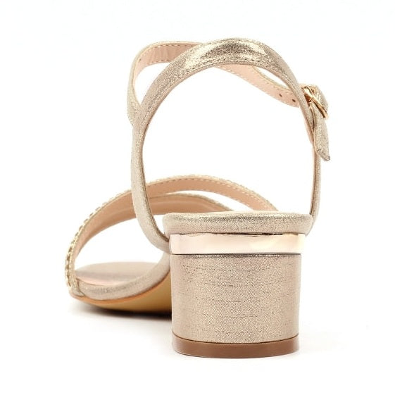 Lunar Jen GOLD Block Heel Sandal JLH585GD