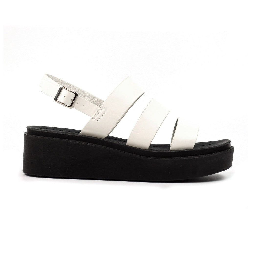 Lunar Lipstick WHITE Chunky Sole Sandal JLC022WH