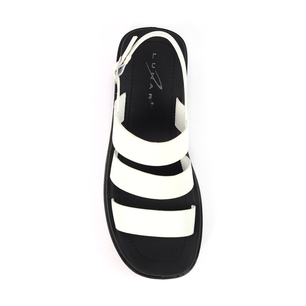 Lunar Lipstick WHITE Chunky Sole Sandal JLC022WH