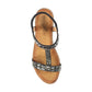 Lunar Macie BLACK Gemstone Wedge Sandal JLH492PW