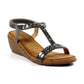 Lunar Macie PEWTER Wedge Heel Sandal JLH492PW
