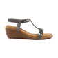 Lunar Macie PEWTER Wedge Heel Sandal JLH492PW