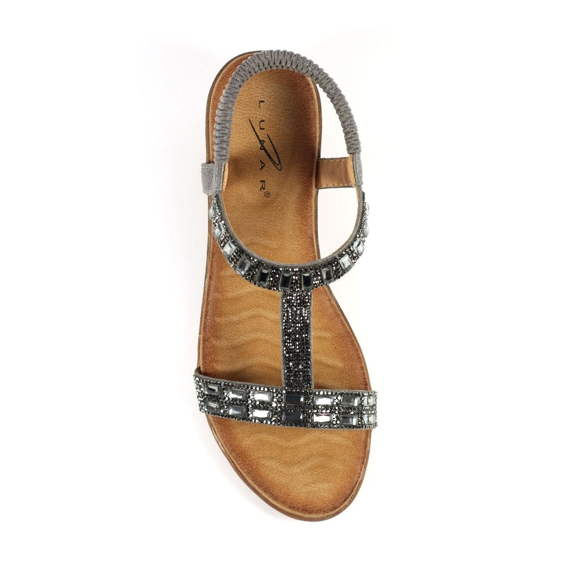 Lunar Macie PEWTER Wedge Heel Sandal JLH492PW