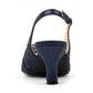 Lunar Nancy NAVY Wide Fitting Slingback Shoe FLJ007NY