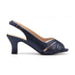 Lunar Nancy NAVY Wide Fitting Slingback Shoe FLJ007NY