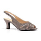 Lunar Nancy Wide Fitting PEWTER Slingback Shoe FLJ007PW