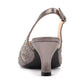 Lunar Nancy Wide Fitting PEWTER Slingback Shoe FLJ007PW