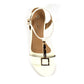 Lunar Occasion Sandal Blaze WHITE PATENT Low Heel Dress sandal
