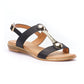 Lunar Renoir BLACK T Bar Strap Sandal JLH276BK