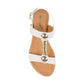 Lunar Renoir WHITE T Bar Strap Sandal JLH276WT