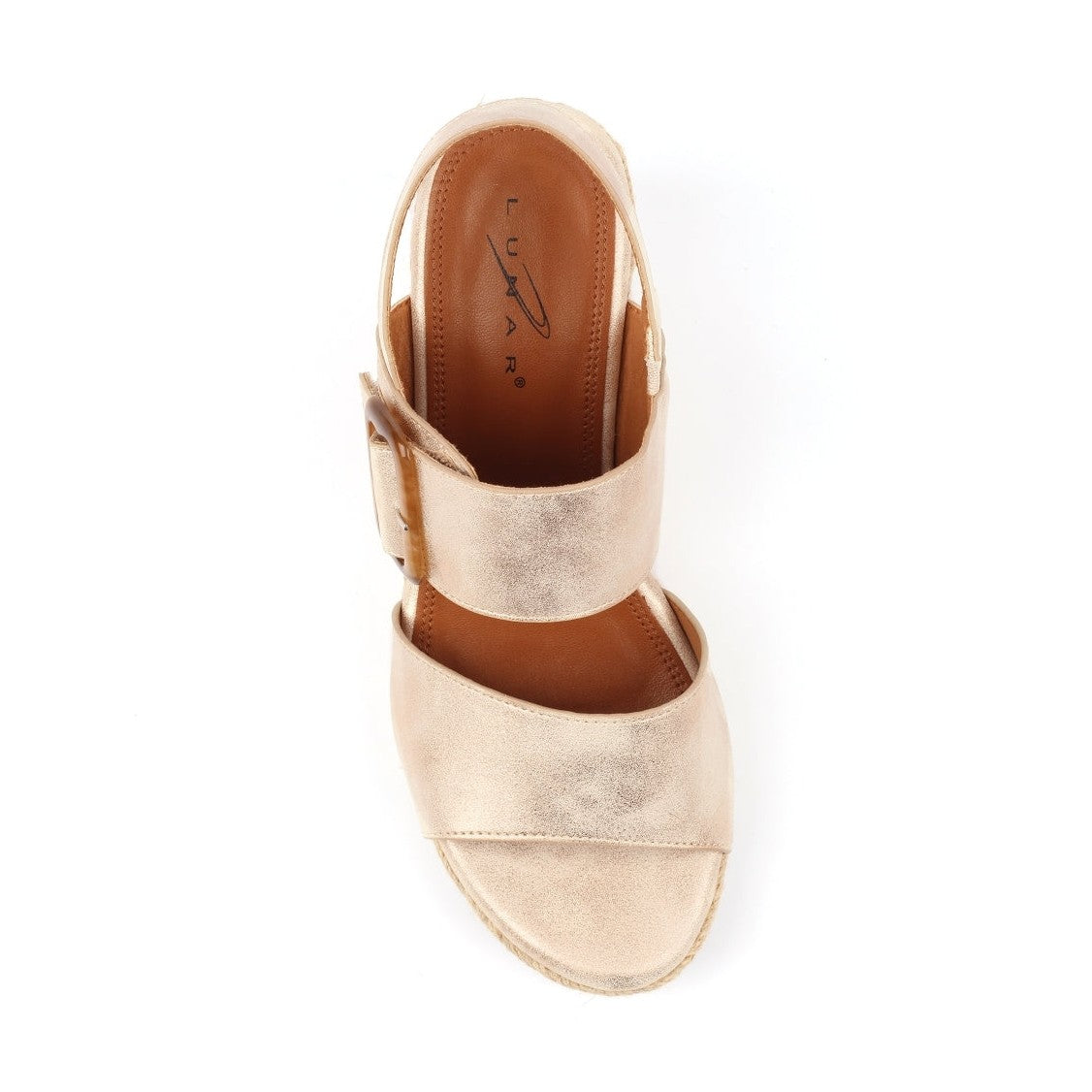 Lunar Rochester GOLD Touch Fastening Wedge Sandal JLH507GD
