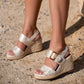 Lunar Rochester GOLD Touch Fastening Wedge Sandal JLH507GD