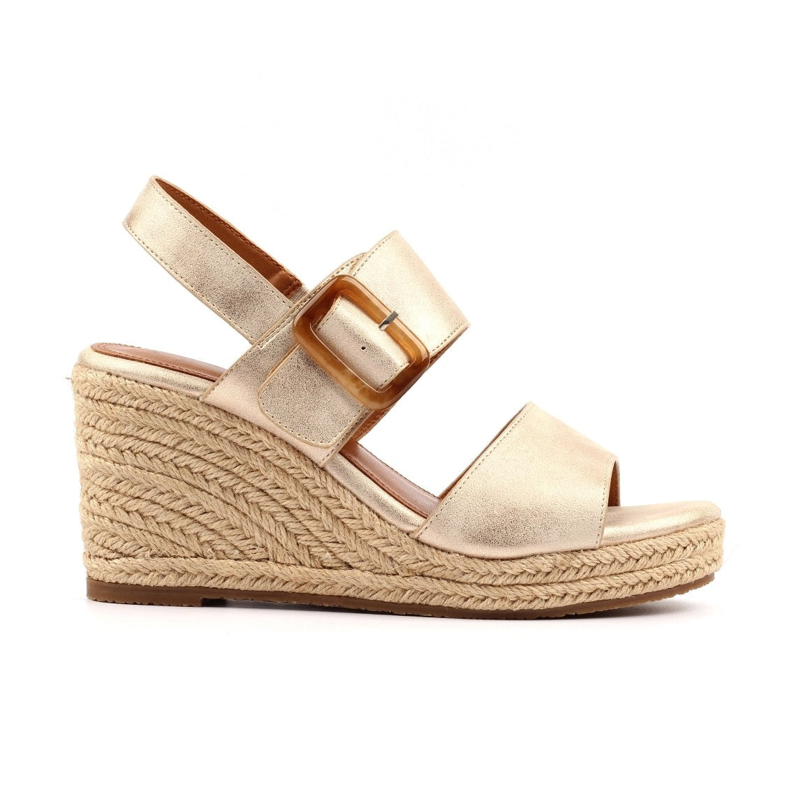 Lunar Rochester GOLD Touch Fastening Wedge Sandal JLH507GD