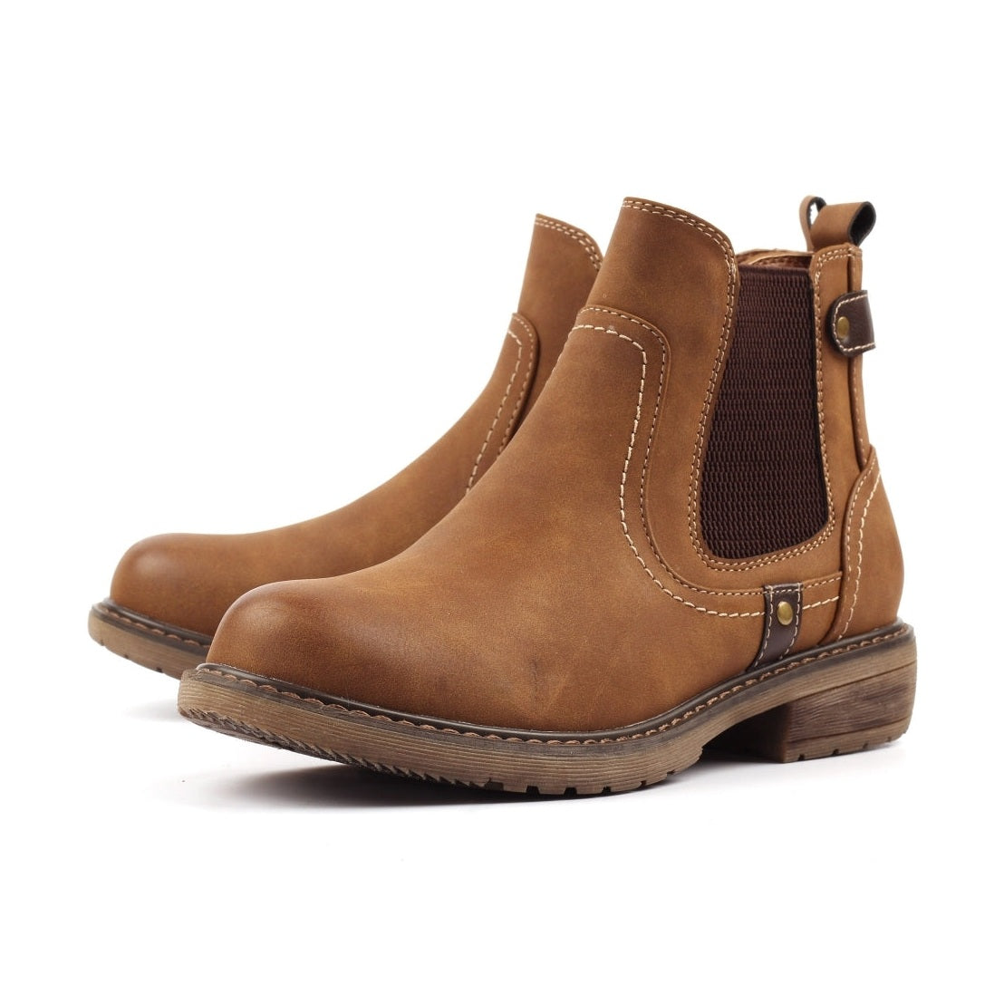 Lunar Roxie DARK TAN Chelsea Ankle Boot GLB217TN ROXIE111