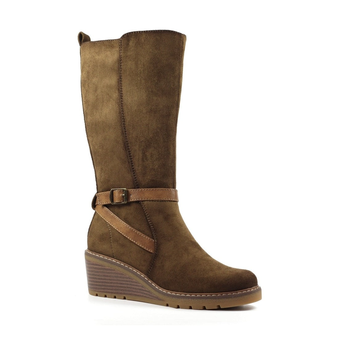 Lunar Rumer TAN Wedge Long Boot