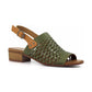 Lunar Sandal Jessica Soft Leather Low Block Heel JLV001KK KHAKI