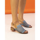 Lunar Sandal Jessica Soft Leather Low Heel Sandal JLV001BL BLUE