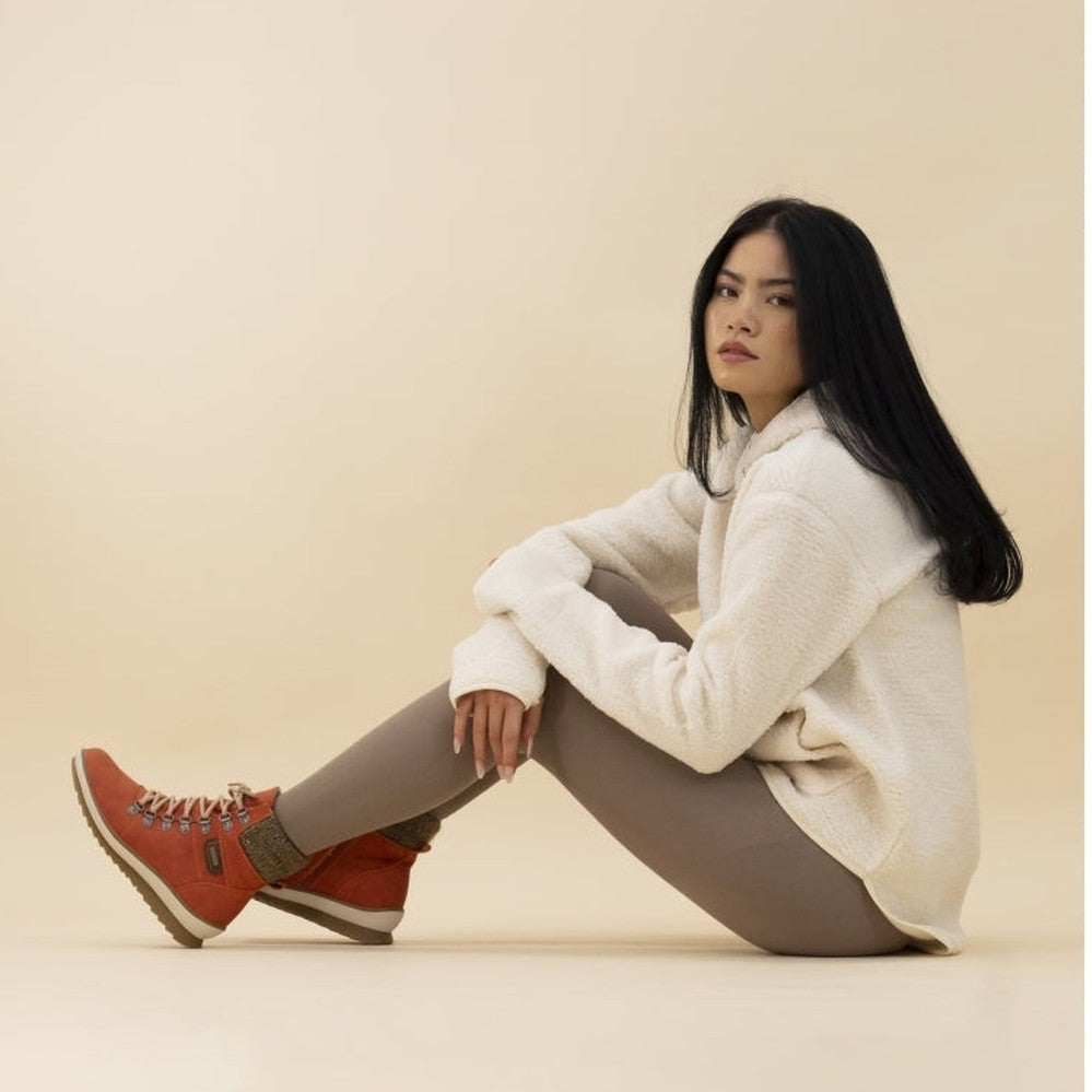 Lunar Sycamore Glb150 ORANGE Waterproof Hiker Style Zip Boot
