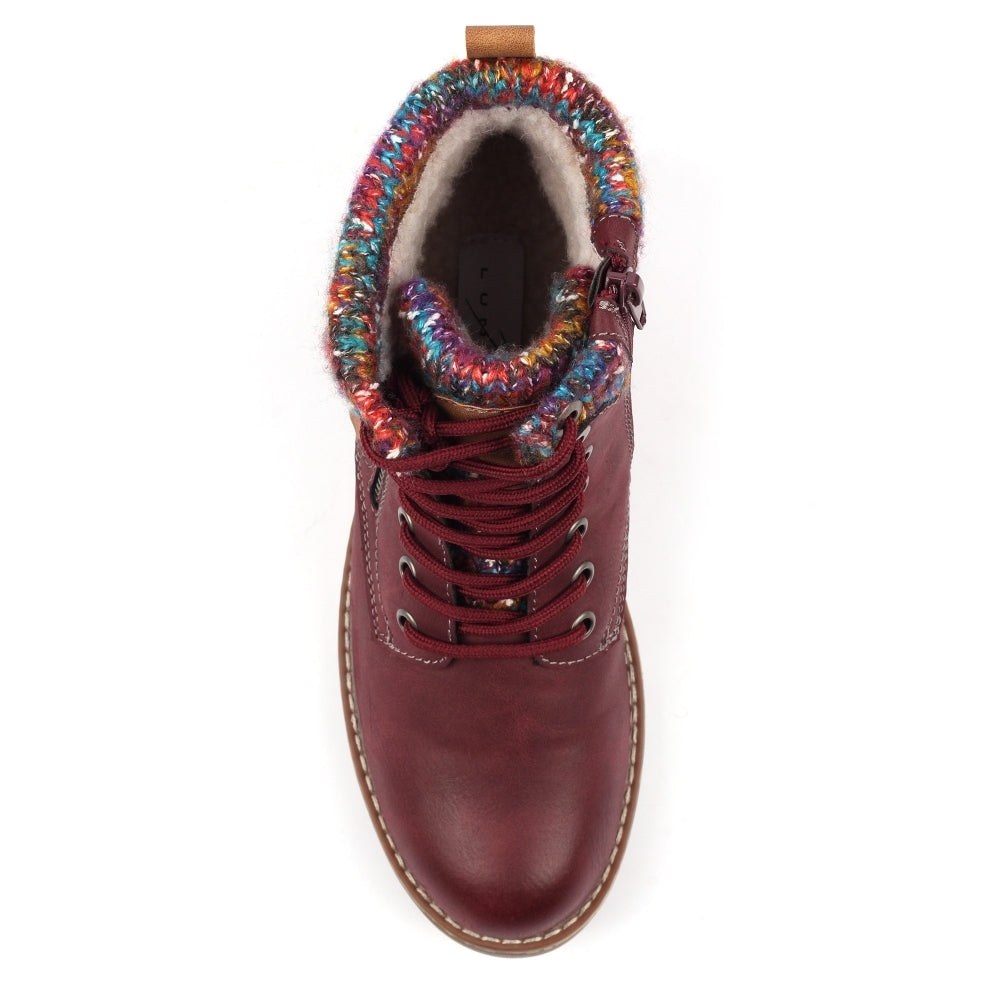 Lunar Tabasco Burgundy Waterproof Ankle Boot