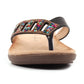 Lunar Toe-post mule sandal Abigail JLH565 BLACK