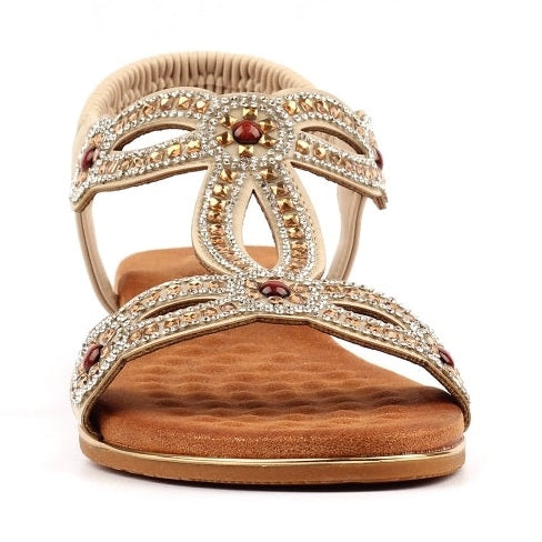 Lunar Wide Fit Sandal Indigo JLH616BG BEIGE