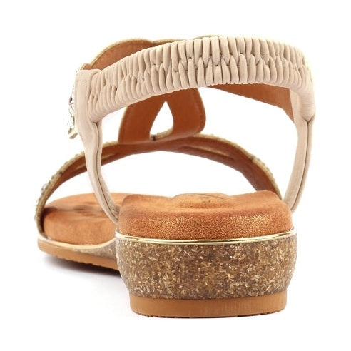 Lunar Wide Fit Sandal Indigo JLH616BG BEIGE
