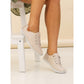 Lunar Plimsoll St Ives STONE FLE030ST soft leather with Elasticated Lace