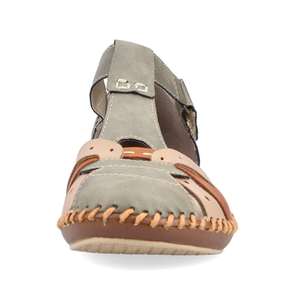 Rieker Casual sandal shoe M1655-54 OLIVE